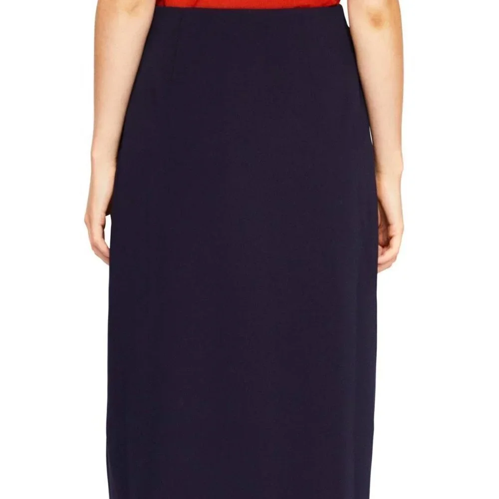 Ted Baker London Teea Eyelet Wrap Midi Pencil Skirt in Navy Blue Size 1/US 4